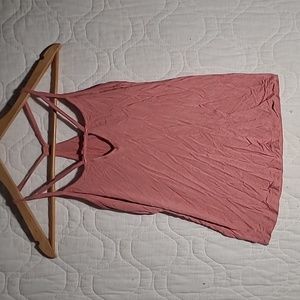 Dusty Mauve Small Charlotte Russe Layering Criss Cross Tank